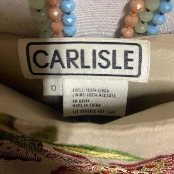Carlisle Cream Dress with Floral Embroidery - Picture 5 of 6